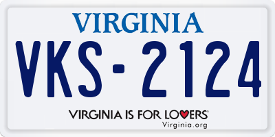 VA license plate VKS2124