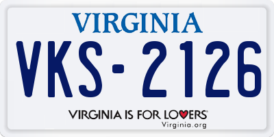VA license plate VKS2126