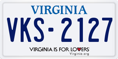 VA license plate VKS2127