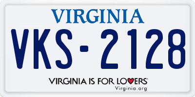 VA license plate VKS2128