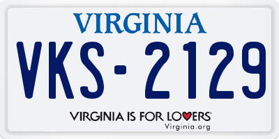 VA license plate VKS2129