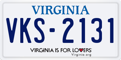 VA license plate VKS2131