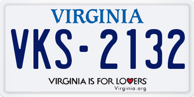 VA license plate VKS2132