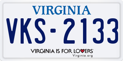 VA license plate VKS2133