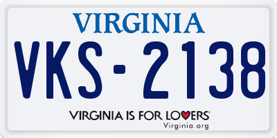 VA license plate VKS2138
