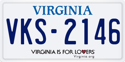 VA license plate VKS2146