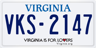 VA license plate VKS2147