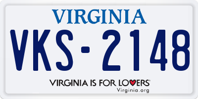 VA license plate VKS2148