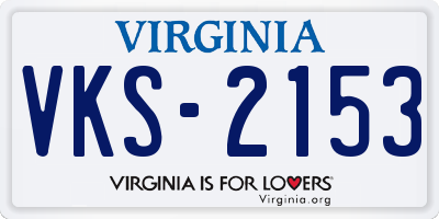 VA license plate VKS2153