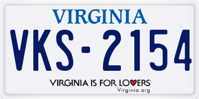 VA license plate VKS2154