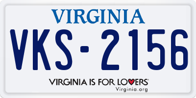 VA license plate VKS2156