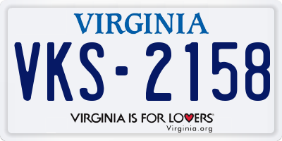 VA license plate VKS2158
