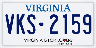 VA license plate VKS2159