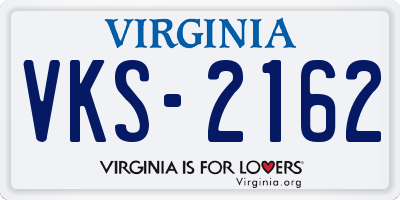 VA license plate VKS2162