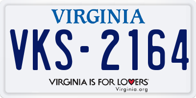 VA license plate VKS2164