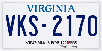 VA license plate VKS2170