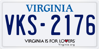 VA license plate VKS2176