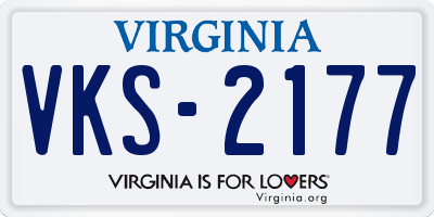 VA license plate VKS2177
