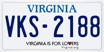 VA license plate VKS2188