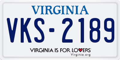 VA license plate VKS2189