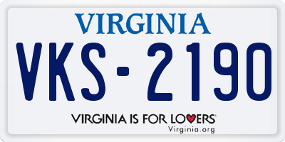 VA license plate VKS2190