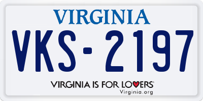 VA license plate VKS2197