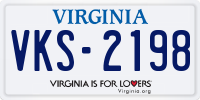 VA license plate VKS2198