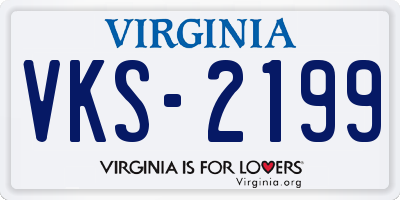 VA license plate VKS2199