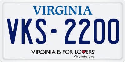 VA license plate VKS2200