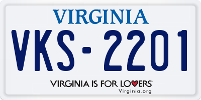 VA license plate VKS2201