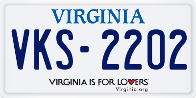 VA license plate VKS2202