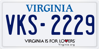 VA license plate VKS2229