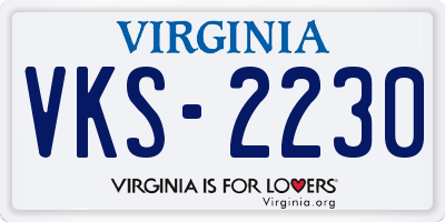 VA license plate VKS2230