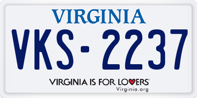 VA license plate VKS2237