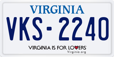 VA license plate VKS2240