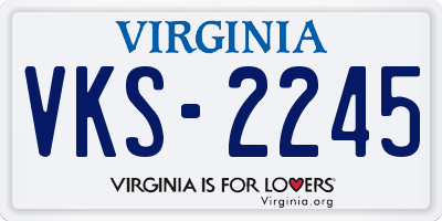 VA license plate VKS2245