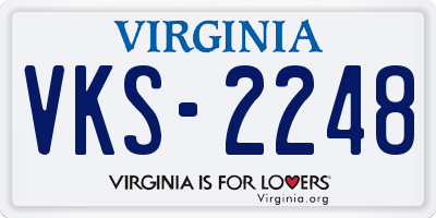 VA license plate VKS2248