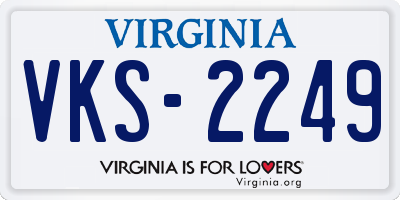 VA license plate VKS2249