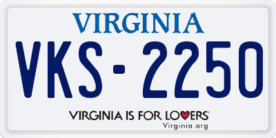 VA license plate VKS2250