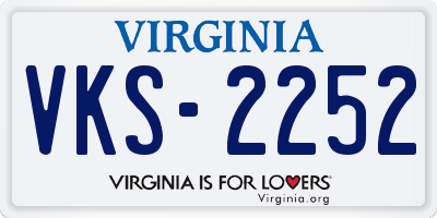 VA license plate VKS2252