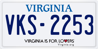 VA license plate VKS2253