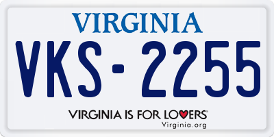 VA license plate VKS2255
