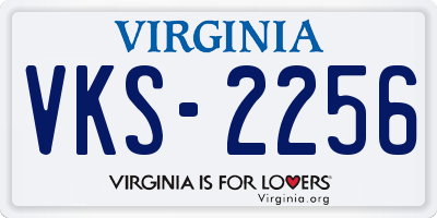 VA license plate VKS2256