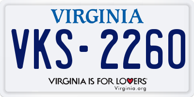 VA license plate VKS2260