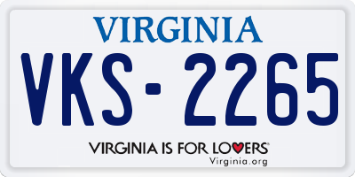 VA license plate VKS2265