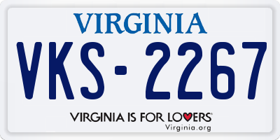 VA license plate VKS2267