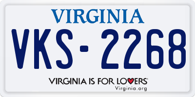 VA license plate VKS2268