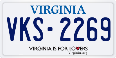 VA license plate VKS2269