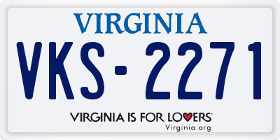 VA license plate VKS2271