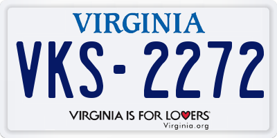 VA license plate VKS2272